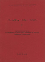 Lund contributions to the Eight international congress of Slavists in Zagreb - Ljubljana