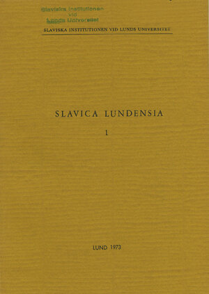 Slavica Lundensia 1