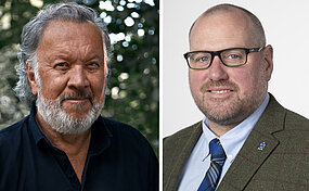 Porträtt på Bjørn Eidsvåg och Scott Spurlock